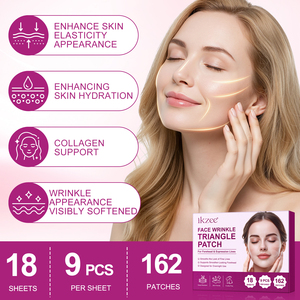Parches Triangulares IKZEE 162 Unidades para <span class=keywords><strong>Arrugas</strong></span> Faciales, Cuidado Nocturno de la Piel, Parches Reafirmantes No Invasivos para <span class=keywords><strong>Frente</strong></span> y Líneas de Expresión - Product Image 2