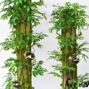 Usine prix haute simulation réaliste touche naturelle plantes artificielles arbre écorce avec <span class=keywords><strong>mousse</strong></span> à vendre - Product Image 4