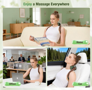 Hand Shape Neck Shoulder Massager Wearable Shiatsu Massage Device <b>USB</b> Rechargeable Lithium Battery <b>Heat</b> Therapy Relaxation Tool - Product Image 3
