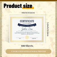 Papier pour certificat avec bordure en feuille d'aluminium 8,5 x 11 pouces pour l'impression de certificats personnalisables vierges pour diplômes de remise des diplômes