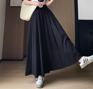 2025กระโปรงยาวเอวสูงสำหรับห้อย, กระโปรงยาวครึ่งเอวสำหรับใส่ในฤดูร้อนกระโปรงกางเกงขากว้างขนาดพลัสไซส์สไตล์ใหม่ - Product Image 5
