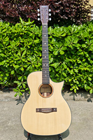 Gitar Akustik Elektrik Buatan Tangan Boult Factory, Top Spruce Solid, Back dan Side Rose Wood, Bentuk Cutaway, Senar Baja