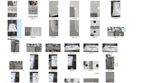 Lavabo in ceramica vitrea bianco lucido oro per hotel, lavabo da appoggio per uso sanitario in ambito alberghiero e domestico - Product Image 5