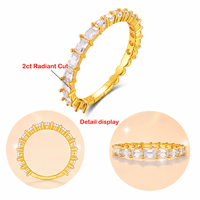 Bague de Fiançailles Personnalisée en Argent Sterling 925 et Moissanite pour Femme, Collection QX Fine Jewelry Wholesale