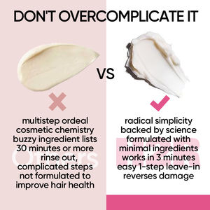 Perawatan Rambut Organik Label Pribadi Kondisioner Tanpa Bilas Mengembalikan Kerusakan Akibat Panas untuk Semua Jenis Rambut Perawatan Tanpa Bilas Masker Rambut H2R - Product Image 4