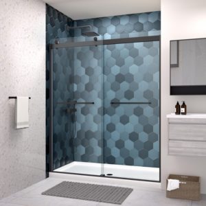 <span class=keywords><strong>Baignoire</strong></span> porte de douche coulissante salle de bain écran de douche en verre prix <span class=keywords><strong>moins</strong></span> <span class=keywords><strong>cher</strong></span> aluminium encadré avec finition brossée verre trempé - Product Image 5