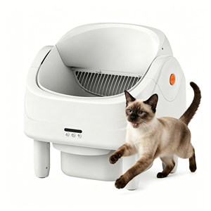 Bac sanitaire pour chat à ouverture large, désodorisant intégré, structure stable pour toutes les races de chats, toilette automatique pour chat - Product Image 1