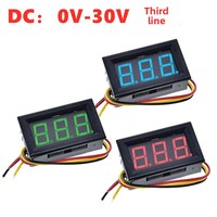 Voltmètre CC à trois fils Yu Wei avec affichage numérique LED de 0,56 pouce pour protection contre l'inversion de polarité CC 0V-30,0V