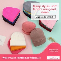 Gorros de Punto para Bebé Otoño-Invierno 2025, Gorros de Lana Rizados Cálidos en Colores Pastel para Niños y Niñas