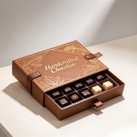 Boîte à tiroir carrée personnalisée, impression couleur, dorure à chaud, carton rigide, boîte cadeau premium pour chocolat, noix, bonbons