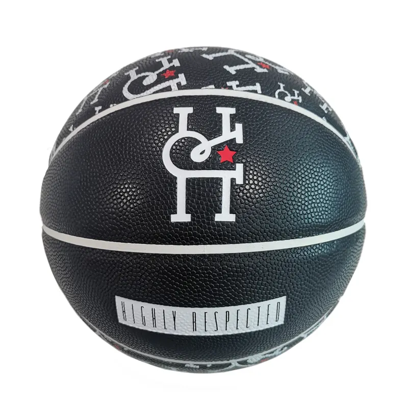Wholesale custom overall printed PU composite leather indoor gift basketball no minimum order