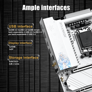Combo de Placa Base JGINYUE <span class=keywords><strong>B650E</strong></span> Snow Dream <span class=keywords><strong>AM5</strong></span> M-ATX para Ry 7000 8000 9000 series 7800X3D/9800X3D Escritorio DDR5 RAM PCIe5.0x16 - Product Image 5