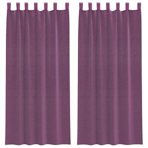 W2B VidaXL viola tende Voile con anelli 2 pezzi 55.1x88.6 "dimensioni - Product Image 6