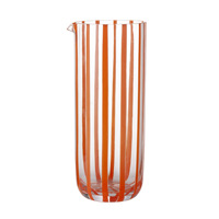 Tasse en verre à rayures orange avec bouche à bec Cool Creative High-Rise Home Bar Pot d'eau Style de conception classique