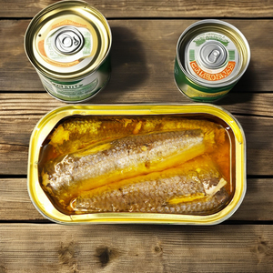 <span class=keywords><strong>Sardinas</strong></span> Frescas Enlatadas en Aceite Salino 125g 155g 425g, Macarela Enlatada, Precio de Fábrica OEM para Venta al por Mayor a Supermercados - Product Image 3