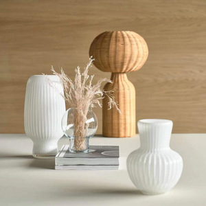 Modern Simple White Porcelain Glass Vase Glass Hydroponic <b>Ornaments</b> Floral Flower Crafts <b>Dining</b> <b>Table</b> Glass Vase - Product Image 2
