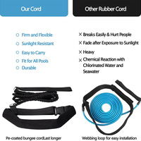 Kit d'entraînement de natation réglable avec cordon élastique durable ceinture de natation et bande de résistance équipement de fitness pour l'entraînement en piscine