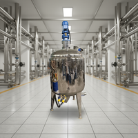 Cuve de mélange industrielle avec agitateur, mélangeur cosmétique, machine à fabriquer des lotions corporelles, machine à mélanger le shampoing