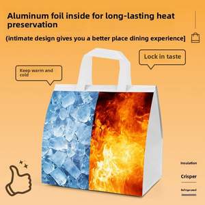 Bolsas de Comida para Llevar Personalizadas al por Mayor, Ecológicas, Desechables, de Polipropileno No Tejido, Impresas con Serigrafía, de Grado Alimenticio, Aisladas, para Café y Leche - Product Image 5