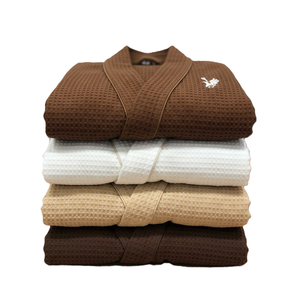 Ensemble de peignoirs de luxe style resort, confectionné en tissu éponge 100% coton, doux et moelleux, peignoir d'hôtel conçu pour le confort du spa - Product Image 3