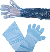 قفازات بلاستيكية زرقاء لتنظيف الحيوانات cpe للاستخدام مرة واحدة بسعر الجملة من الجهات المصنعة