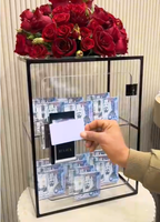 2025 nouvelle boîte de sécurité en acrylique transparent de sécurité de conception avec porte d'entrée et serrure, étui d'organisation Transparent Rectangle pour l'affichage