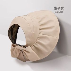 Sun Hat Wide Brim UV Protection Breathable Solid Color Visor For Women Adult Bucket Hat - Product Image 2