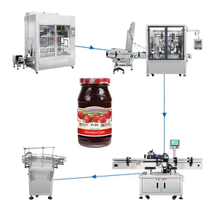 Automatic Small Bottle Jar Honey Chilli Sauce Peanut Butter Jam Filling Machine Packaging Machines Line