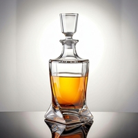 Réveilleur de vin en verre cristal transparent de luxe classique, cadeau d'affaires, capacité 750 ml avec option de logo personnalisé