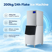 En stock, machine à glaçons automatique compacte 200 kg/24 h, prix bas, machine à glaçons commerciale