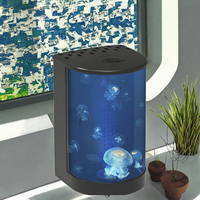 Aquarium Ornemental Créatif de Table 2,5L OEM pour Poissons Rouges, Méduses et Petits Poissons – Plastique Écologique