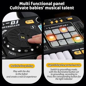 Controlador de DJ Multifuncional Educativo para Niños Zhorya, Instrumentos Musicales con Micrófono USB, Mezclador de DJ, Juguetes Musicales - Product Image 3