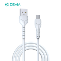 Câble Micro USB 3.2 certifié CE RoHS de 1 mètre, chargeur rapide 5V 2.1A, PVC blanc, pour téléphone portable