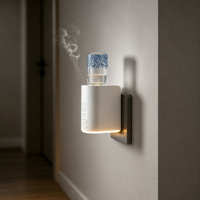 Diffuseur d'arômes mural sans eau pour la maison, diffuseur d'huiles essentielles à brancher avec 3 modes de diffusion et veilleuse LED
