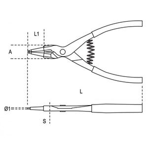 BETA - 010369017 Pince à circlips externe avec poignées droites en PVC (multi-pack) PINCES ET COUPE - Product Image 5