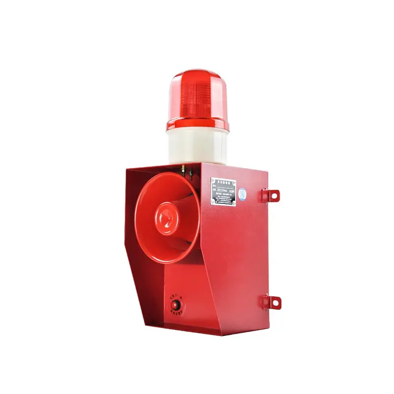 Industrial horn siren Emergency audible and visual alarm Led flashing stroboscopic warning light Audible and visual alarm AC220V