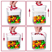 Ensemble de 4 récipients hermétiques pour le stockage des aliments avec couvercles Conteneurs de stockage des aliments réutilisables pour le congélateur