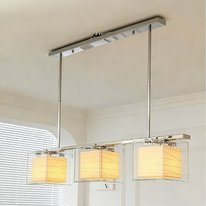 Lámpara colgante rectangular Chi Yu-tang E27 LED de altura ajustable para dormitorio, sala de estar, estudio - Product Image 1