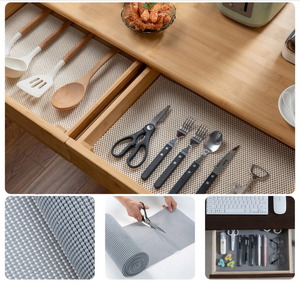 PVC <strong>Anti</strong> <strong>slip</strong> Mat Grid Foam Cabinet Shelf Liner Popular Supermarket Fruit Shelf Liner PVC Mesh Breathable Pad <strong>Rug</strong> Pad Non <strong>slip</strong> - Product Image 5