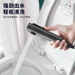 Pistolet pulvérisateur haute pression pour toilettes, robinet tout en cuivre, rehausse la pression de l'eau, nettoyeur de salle de bain écologique - Product Image 2