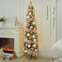 Decoraciones Navideñas: Nuevo Set de Árbol de Navidad Artificial Encriptado para Sala de Estar, Adornos DIY para el Hogar, Árbol de Pie