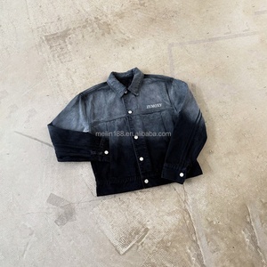 Conjunto de Ropa Personalizada: Chaquetas Vaqueras de Mezclilla Gruesa con Botones y Jeans Holgados de Pierna Recta con Diseño Desgastado por el Sol para Hombre - Product Image 3