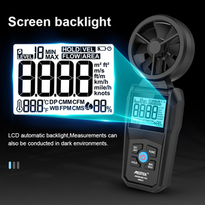 Novo Produto Mestek AM610 Anemômetro Digital Medidor de Fluxo de Umidade do Ar para Medição de Velocidade do Vento e Temperatura - Product Image 4