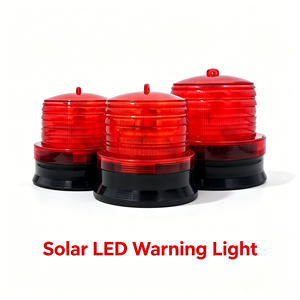 Güneş Enerjili LED Uyarı Lambası Otomatik Güneş Enerjisiyle Şarj Edilen Yanıp Sönen Dış Mekan Trafik ve Tesis Tehlike Uyarısı için Uzun Ömürlü - Product Image 1