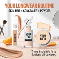 Foundation Cair Radiant Light-to-Medium dengan Vitamin C, OEM Custom Private Label, Tahan Lama, Tahan Air