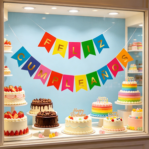 Party Love Guirnalda Happy Birthday Multicolor <b>Letters</b> Gold 16 Pcs 4M Party Banners - Product Image 6