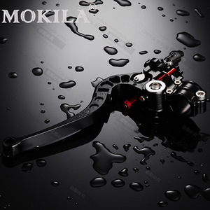 Mokila Aluminum <b>Clutch</b> Lever 10CL CNC Monoblock Right-Handed Street Motorcycle Retrofit Upgrade Part Grey Red <b>Silver</b> - Product Image 4