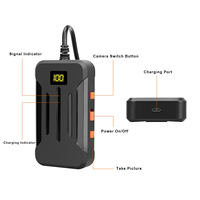 F300 Endoskopi Nirkabel 8MM Lensa Ganda Kamera Inspeksi WIFI 1080P Kamera Ular Borescope Nirkabel untuk Iphone Android Kabel 2M