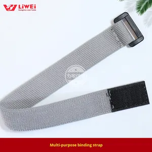 Correa Retráctil de Nylon Ecológica Leweini, Gris, Elástica, con Cierre de Velcro para Sujetar Cámaras, Libros, Loncheras - Product Image 3
