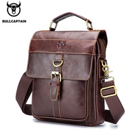 Sac à bandoulière pour homme de la marque Captain Niu Leather Goods, en cuir de vachette de première qualité, grande capacité, sac à bandoulière en cuir véritable